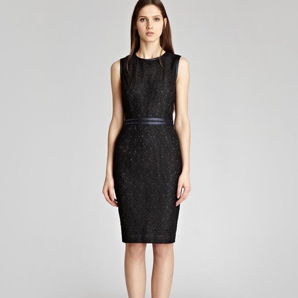 $425 REISS ALEXANDRA LACE MIXED MEDIA DRESS SIZE 10 US - Picture 1 of 5